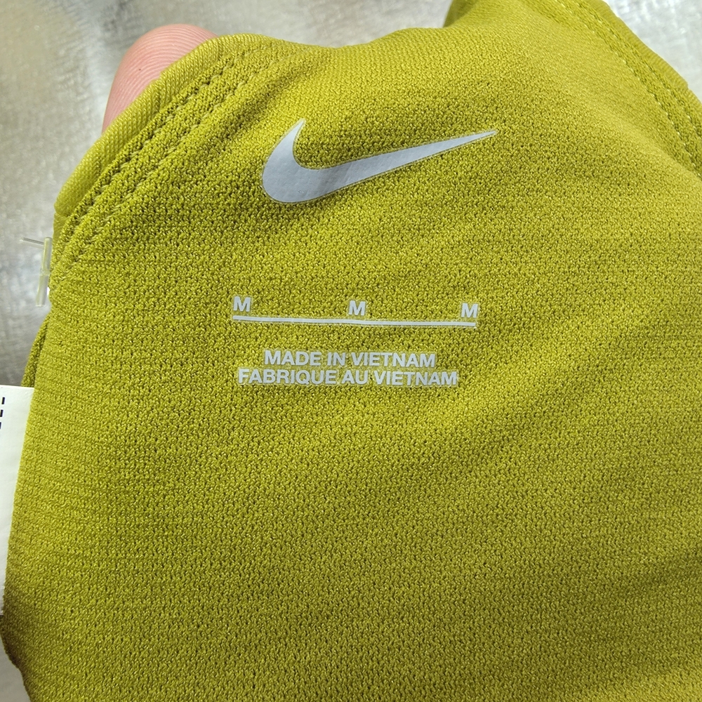 Nike Cutout One-Piece Swimsuit Green Textured Sporty Minimalist M - Picture 4 of 6